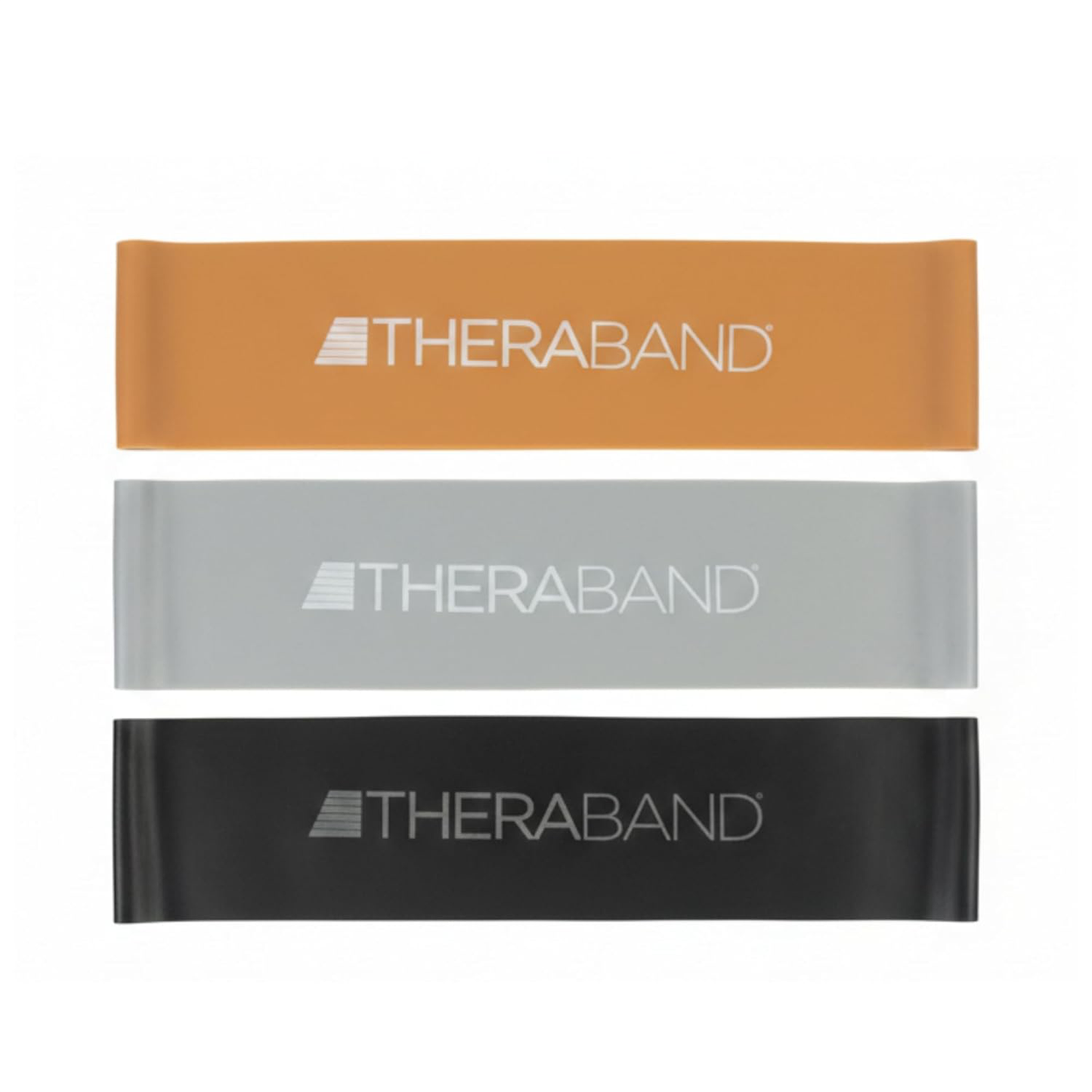 THERABAND 12” Multicolor Resistance Band Latex Loop - 3 Pack