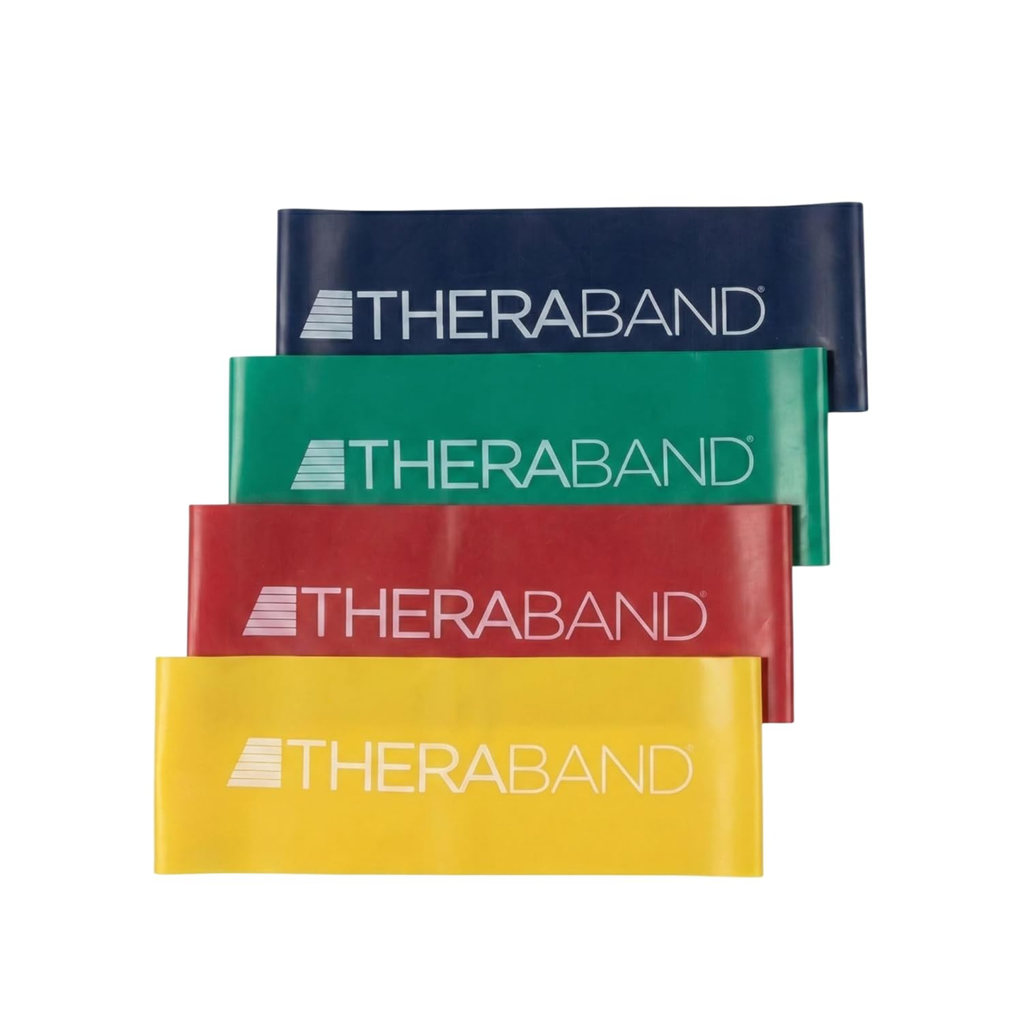 THERABAND 12” Multicolor Resistance Band Latex Loop - 4 Pack