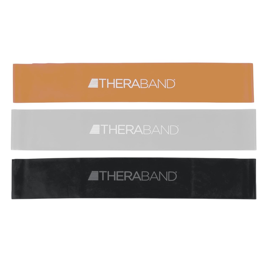THERABAND 18” Multicolor Resistance Band Latex Loop - 3 Pack