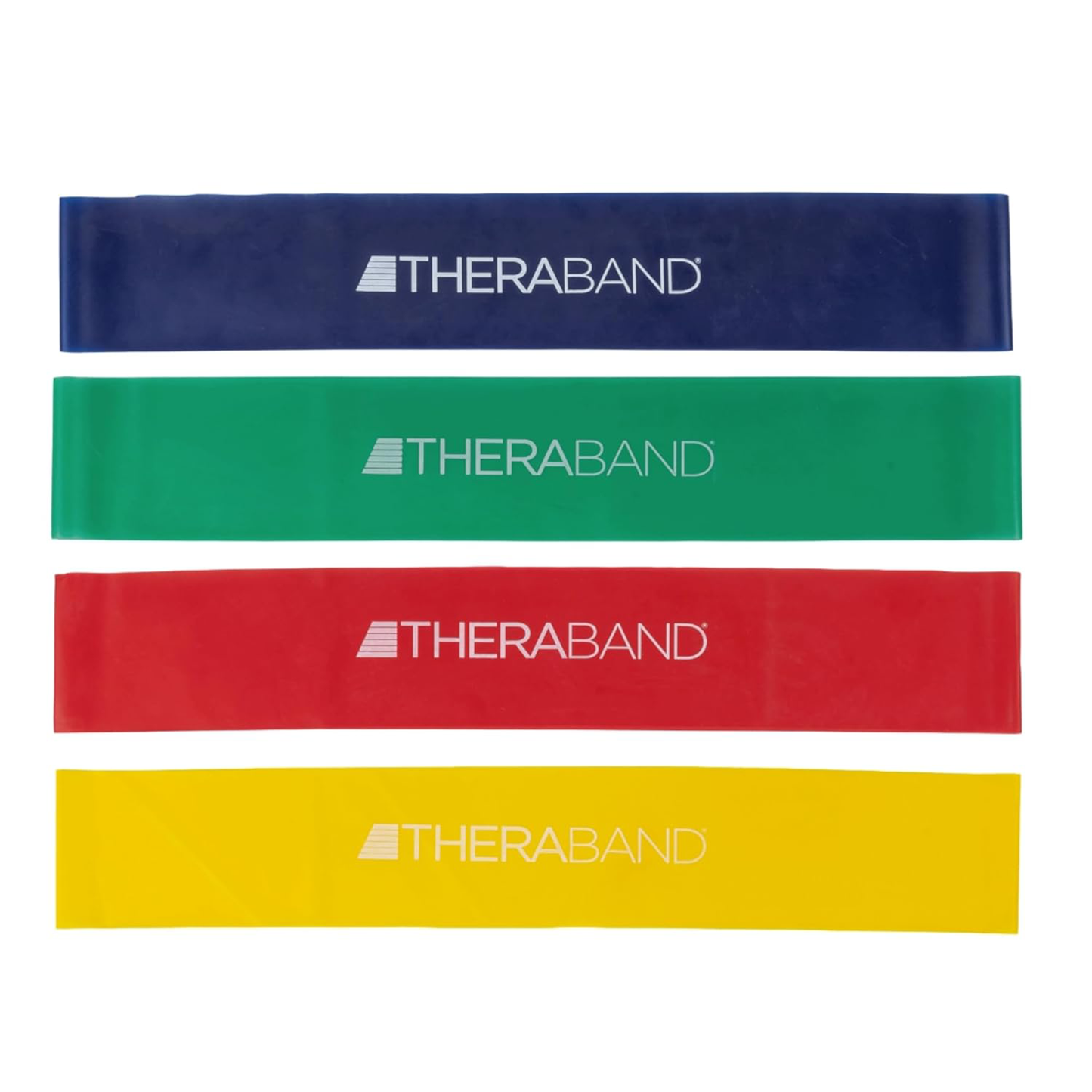 THERABAND 18” Multicolor Resistance Band Latex Loop - 4 Pack