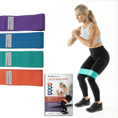 THERABAND Fabric Glute Bands 4-Pack
