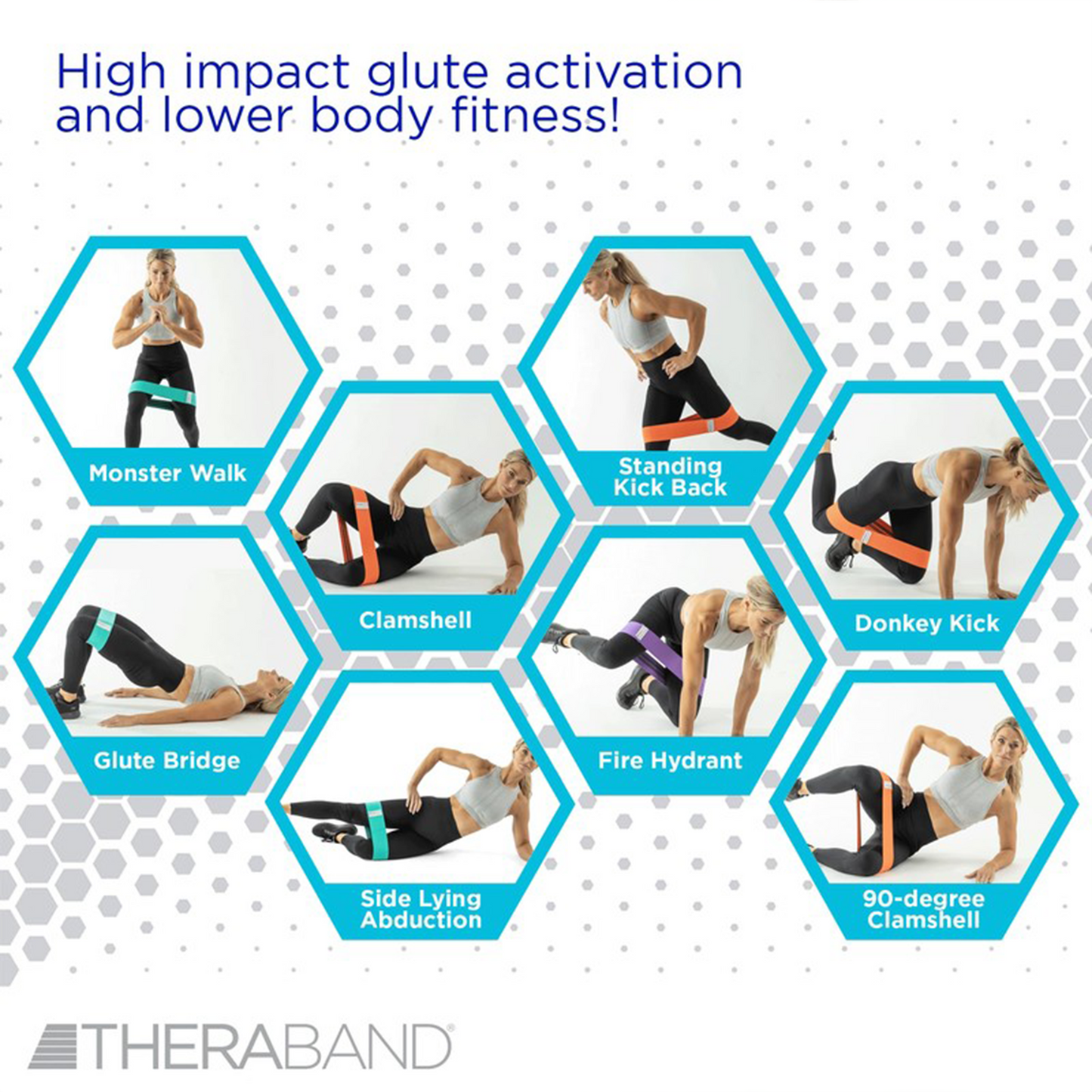 THERABAND Fabric Glute Bands 4-Pack