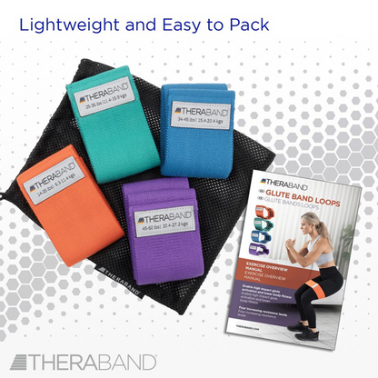 THERABAND Fabric Glute Bands 4-Pack