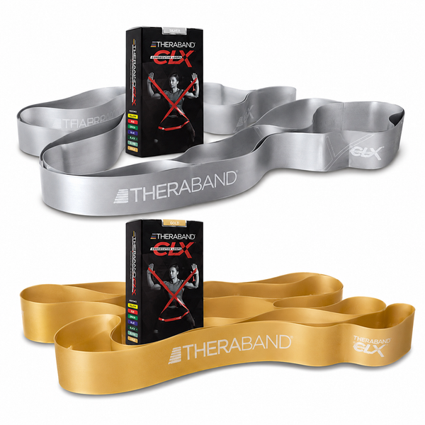 THERABAND CLX Latex-Free Resistance Band with Consecutive Loops - 2 Pack
