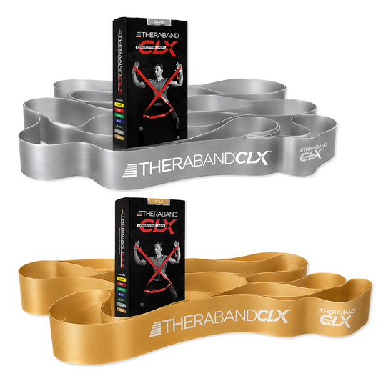 THERABAND CLX Latex-Free Resistance Band with Consecutive Loops - 2 Pack