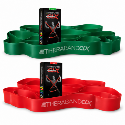 THERABAND CLX Latex-Free Resistance Band with Consecutive Loops - 2 Pack